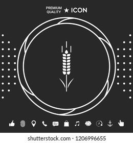 Wheat or rye spikelet symbol