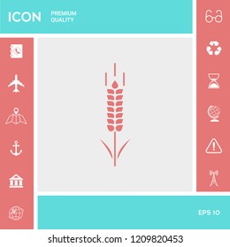 Wheat or rye spikelet symbol