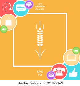 Wheat or rye spikelet symbol