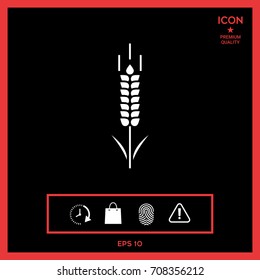 Wheat or rye spikelet symbol