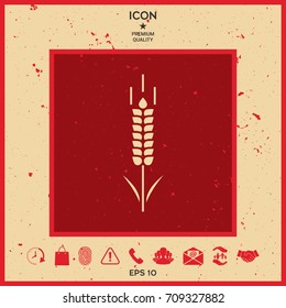 Wheat or rye spikelet symbol
