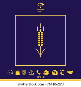 Wheat or rye spikelet symbol