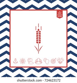 Wheat or rye spikelet symbol