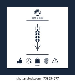 Wheat or rye spikelet symbol