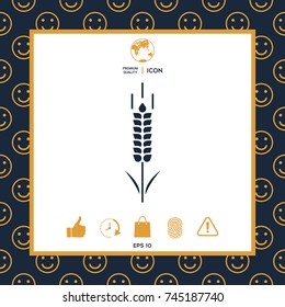 Wheat or rye spikelet symbol