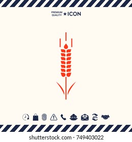 Wheat or rye spikelet symbol