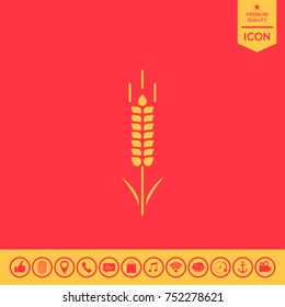 Wheat or rye spikelet symbol