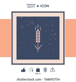 Wheat or rye spikelet symbol