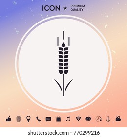 Wheat or rye spikelet symbol