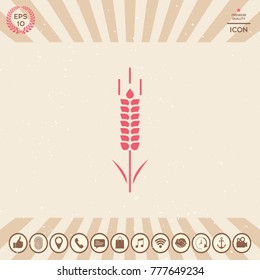 Wheat or rye spikelet symbol