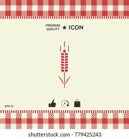Wheat or rye spikelet symbol