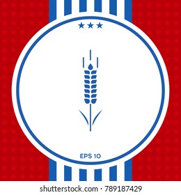 Wheat or rye spikelet symbol