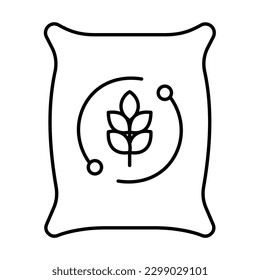 Wheat sack Color Vector Icon which can easily modify

