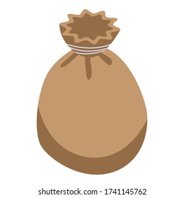Wheat sack icon. Isometric of wheat sack vector icon for web design isolated on white background