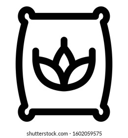 
Wheat Sack Outline bold Vector Icon which can be easily modified or Edited
