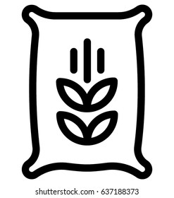 Wheat Sack Vector Icon