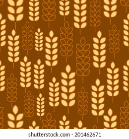 Wheat seamless pattern background vector ,illustration