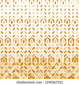 Wheat seamless pattern. Grain malt and barley, oat, rice, millet, maize, bran or corn. Ear background. Repeat texture plant for design agriculture prints. Flour patern for bread. Vector illustration