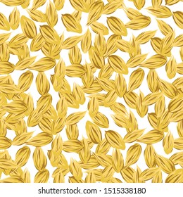  Wheat  seamless pattern . Malt beer background. 