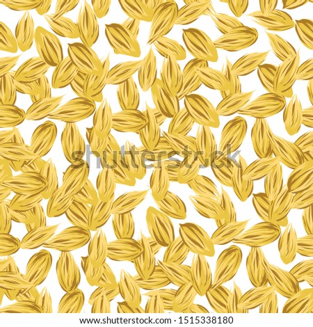  Wheat  seamless pattern . Malt beer background. 