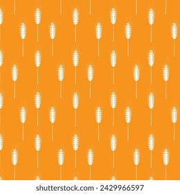 Wheat seamless pattern vector, Wheat pattern for background.