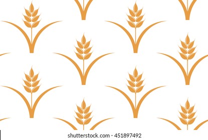 Wheat. Seamless pattern. Vector illustration