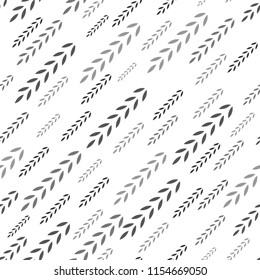 Wheat seamless pattern. Vector seamless pattern with silhouettes of wheat ears. Whole grain, natural, organic background for bakery package, bread products. Vector illustration. Corn texture.