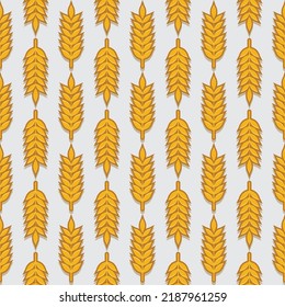 wheat seamless pattern vector template