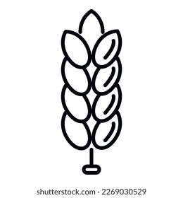 Wheat seasonal allergy icon outline vector. Spring sneeze. Season disease