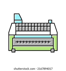 Farbsymbol des industriellen Weizentrenners, Vektorgrafik. Zeichen für das industrielle Weizentrennwerkzeug. einzelne Symbolillustration
