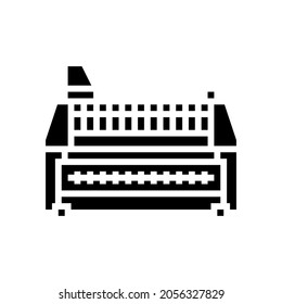 wheat separation industrial tool glyph icon vector. wheat separation industrial tool sign. isolated contour symbol black illustration