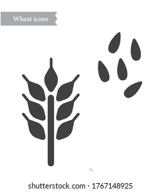 Wheat shape icons vector illustration