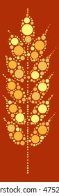 wheat shape vector design by color point
