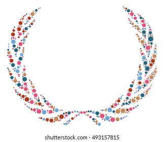 Wheat shape vector design by color point
