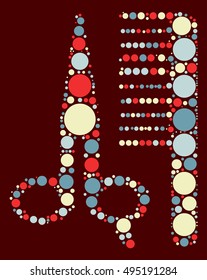 Wheat shape vector design by color point
