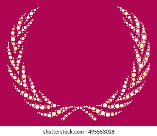 Wheat shape vector design by color point
