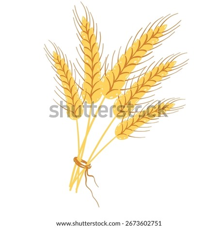 Wheat Sheaf. Bundle of Wheat Ears. Vector Illustration