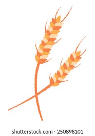 Wheat Sheaf Icon - Roughened Edge Style