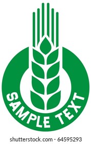 wheat sign - badge (design)