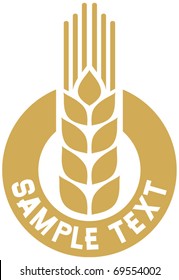 wheat sign - badge (design)