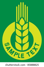 wheat sign - badge (design)