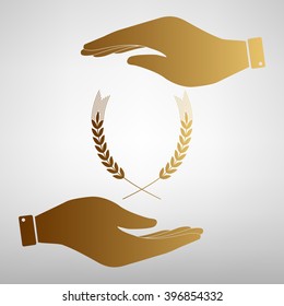 Wheat sign Golden Effect.