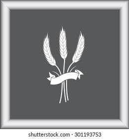 Wheat sign icons, vector illustration. Flat design style
