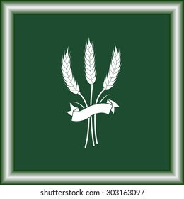 Wheat sign icons, vector illustration. Flat design style