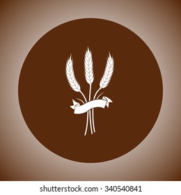 Wheat sign icons, vector illustration. Flat design style