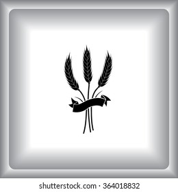 Wheat sign icons, vector illustration. Flat design style