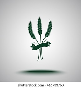 Wheat sign icons, vector illustration. Flat design style