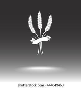 Wheat sign icons, vector illustration. Flat design style