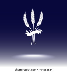 Wheat sign icons, vector illustration. Flat design style