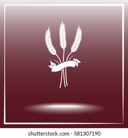Wheat sign icons, vector illustration. Flat design style